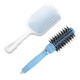 Homestic Hair Brush | Bristles Brush | Hair Brush with Paddle | Sharp Hair Brush for Woman | Suitable For All Hair Types | TGX5232-XH45BLE | Ice Blue & Blue